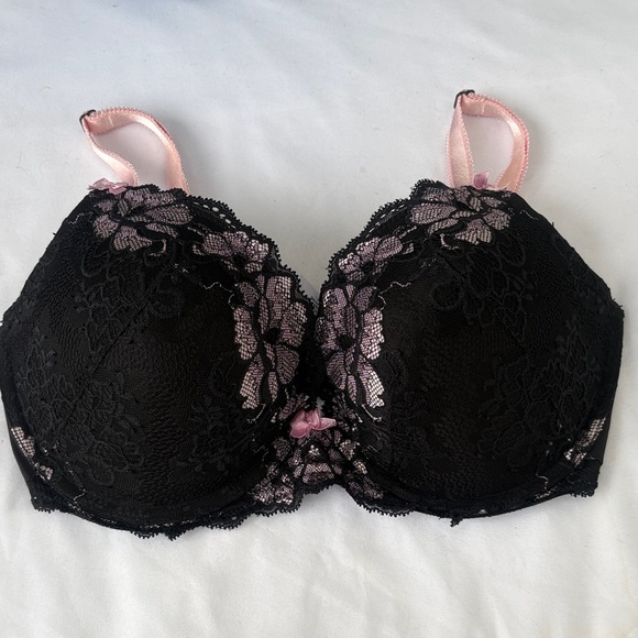 Other - Black Lace Bra with Pink Accents - Women Intimates